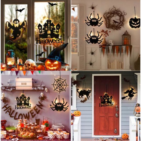 8 st Halloween LED-belysningsdekorationer 8PCS