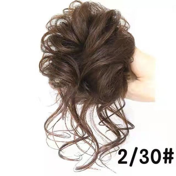 Messy Bun -hiuslisuke, Röpelöinen Updo -elastisella hiuslisukkeella light brown