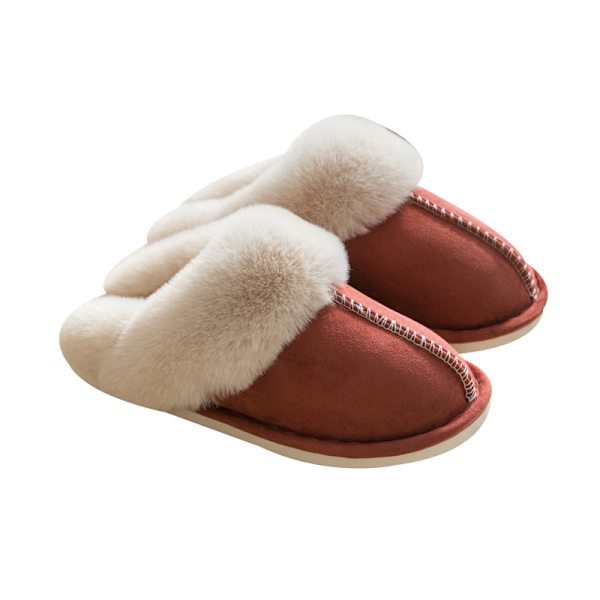 Damtofflor Memory Foam Fluffy Tofflor red 9.5