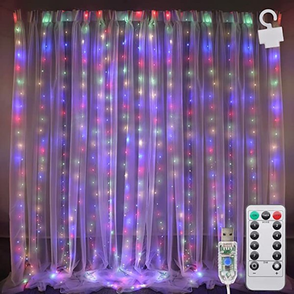 USB-drivna Hängande Fönster-Fairy Lights Colorful