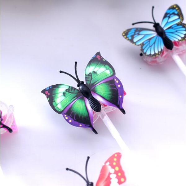 5 stk. LED Lys Fiberoptisk Butterfly Hårklip 5PCS