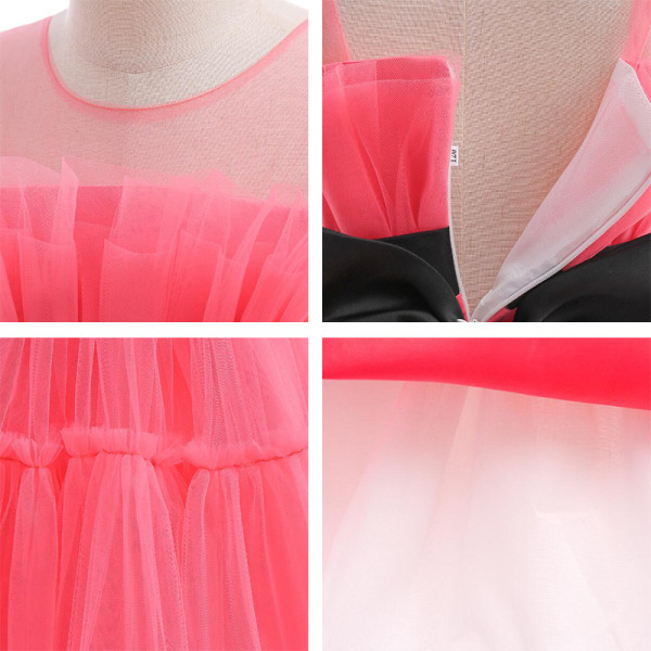 Flickor Bröllopsfest Klänningar i lager Födelsedagsfestklänning pink 100cm
