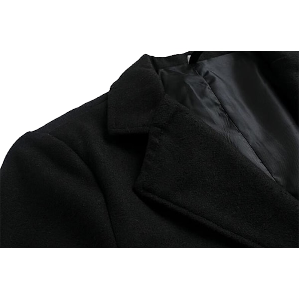 Mænds Trenchcoat i Uldblænding, Slank Pasform, Overfrakke Light Grey L