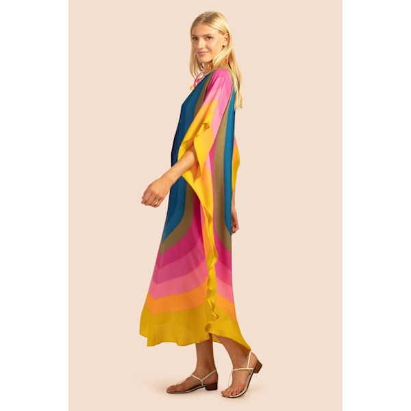 Kvindes Regnbue Plus Size Strand Skjortekjole Blue