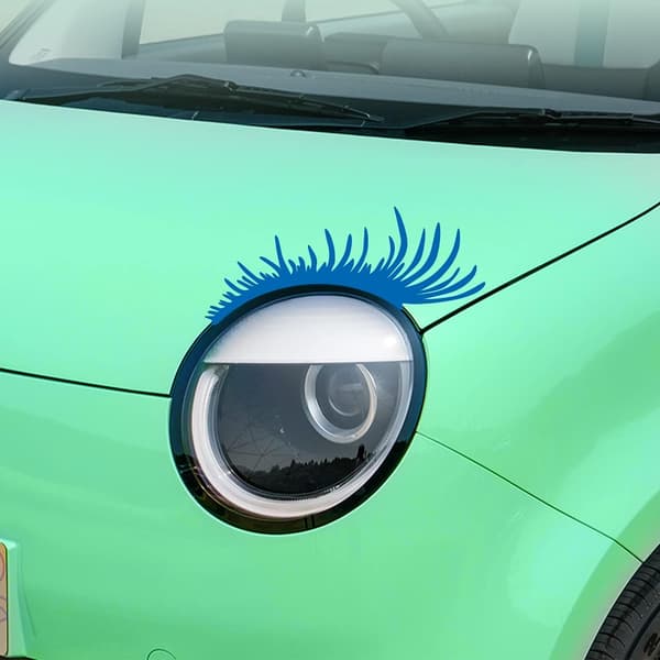 2 Par Eyelashes Bilstrålkastardekaler Blue