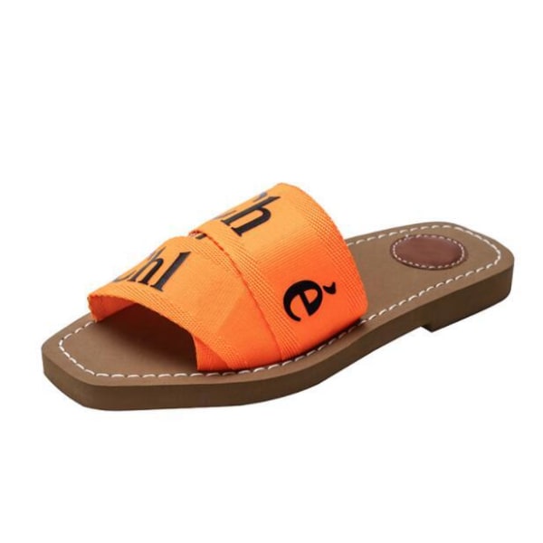 Alphabet Webbing Tykke Bunnsåler Damessko Orange 41