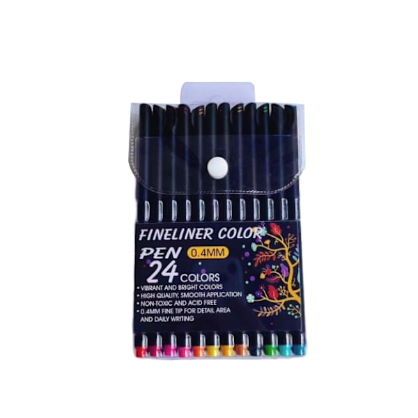 Fint Linje Farverigt Vandbaseret Outliner Maleri Sæt 24 Color Double Row