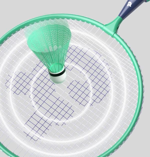 Badmintonracket för barn med badmintonbollar Yellow