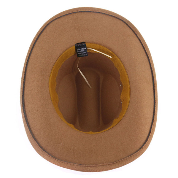 Cowboyhat til Kvinder og Mænd - Filthat med Bred Skygge - Klassisk Udendørs Fedorahat Pink