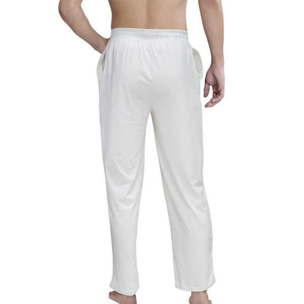 Pyjamasbyxor i bomull för män med fickor Grey M
