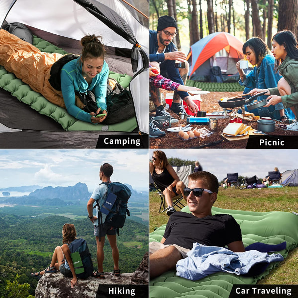 Sovsäckspåse Ultralätt Uppblåsbar Sovsäckspåse för Camping LT-04 Army Green