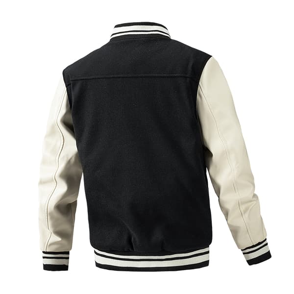 Hettegenser for menn i bomull, smal passform, med bokstaver Black L