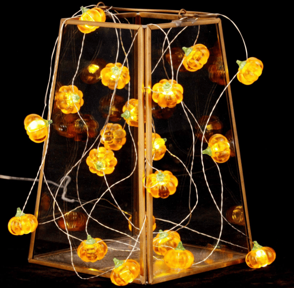 Halloween 3D pumpa tema Timer String Lights 3M