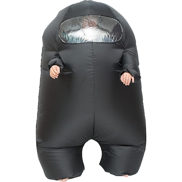 Uppblåsbar Astronaut Rymddräkt Uppblåsbar Dräkt Helkroppsdräkt Halloween Cosplay Dräkter Black Kid