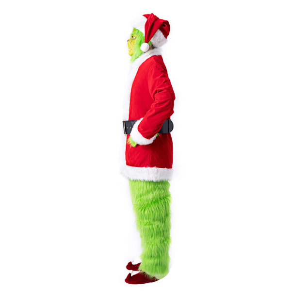 7 st julgrön monsterdräkt för vuxen M
