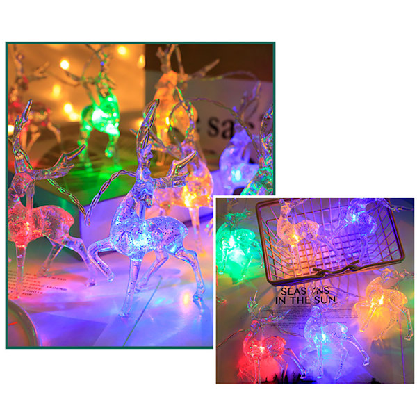 Halloween jul LED älg slingljus colour 2m