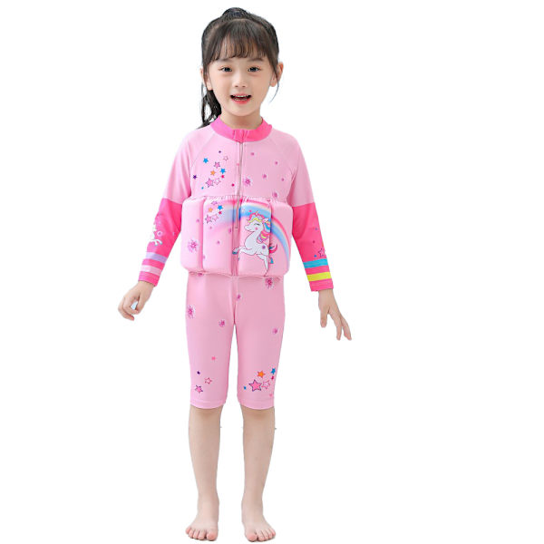 Flytedrakt for baby og barn, flytende badedrakt i ett stykke Pink 3 M