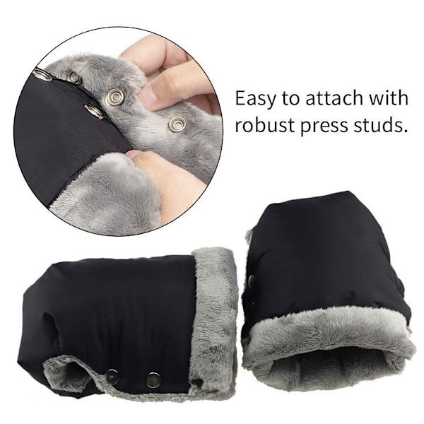 Barnvagn Fleece Hand Muff Barnvagnshandskar Black