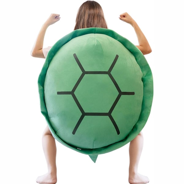 Bärbar sköldpadds skal kudde sköldpadda skal plyschdjur sköldpadda plysch kuddleksak Green 60cm