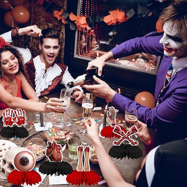 8-pack Halloween Honeycomb Centerpiece Set Style 3