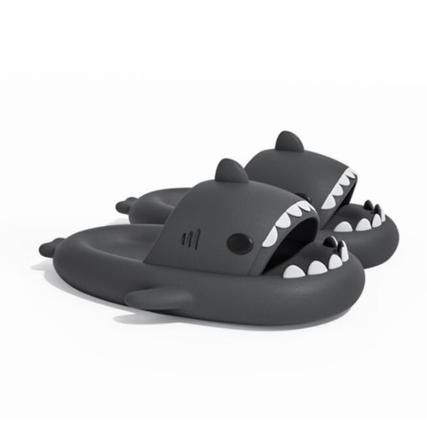 Unisex tofflor i Shark Form Tjocklek Dark Gray 46-47