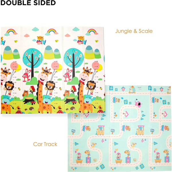 Reversibel Stor Baby Leke Matte for Kryping Style 3 200*180*2cm