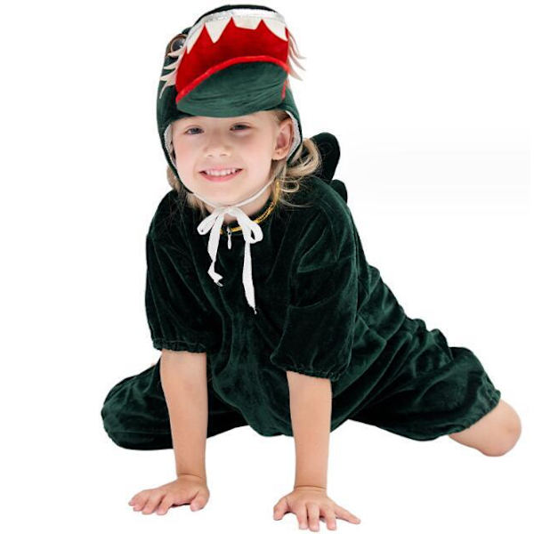 Halloween-lasten piirretty krokotiilipuku L