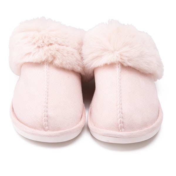 Dame Fuzzy Memory Foam Topplaster Fluffy Vinter Hjemmesko Beige 40