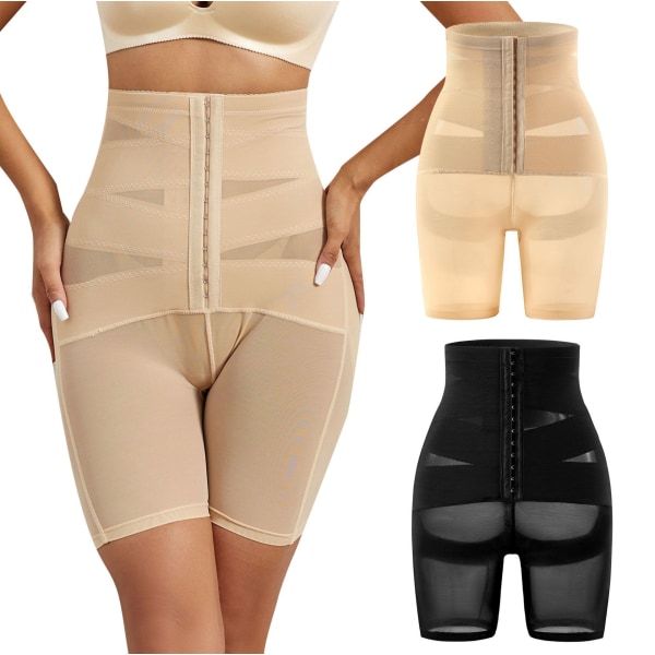 Høytaljede Shapewear Leggings med Magekontroll og Rumpeheving beige L