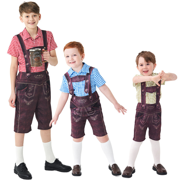 Børne Oktoberfest Kostume Drenge Bayeriske Lederhosen Kostume Green M