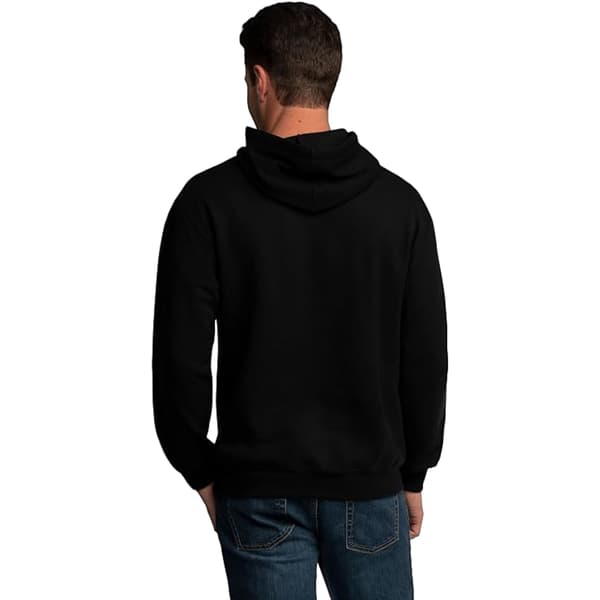 Hettegenser i ensfarget design for menn Black XL
