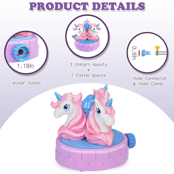 Lasten kastelulelu, kesäulkoilulelu Unicorn
