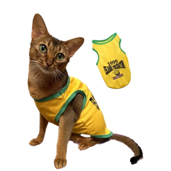 Hundkläder Basket Mesh Andningsbar T-shirt yellow M