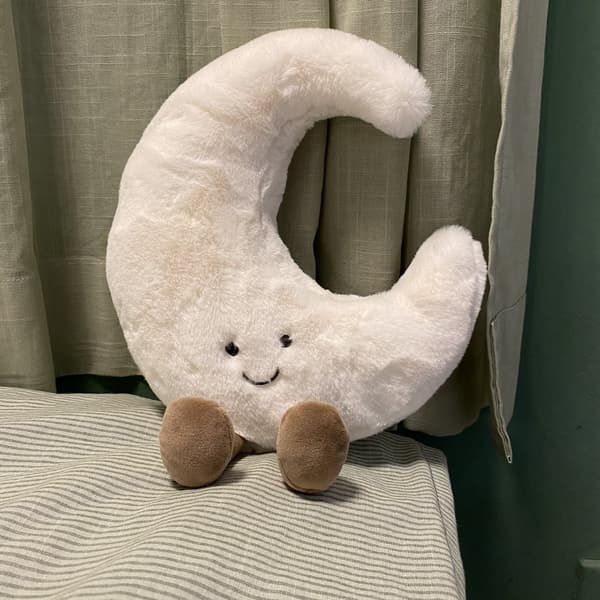 Solformede Plysjdyr, Myke Sengesofaputer moon 50cm