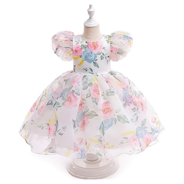 Piger Pufærme Tyl Tutu Snurre Babydoll Flare Gallakjole Prinsessekjole Colorful 100cm