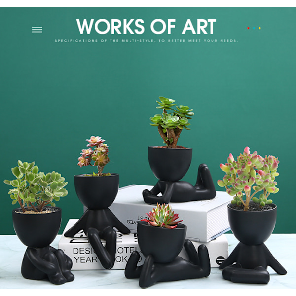 Mini Dekorative Potter til Planter Style 11