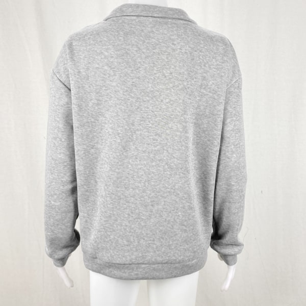 Damtröja med halv blixtlås Fall Oversized sweatshirts Light Grey L
