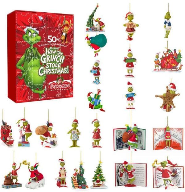 24 kpl Green Monster Countdown Blind Box Style 1