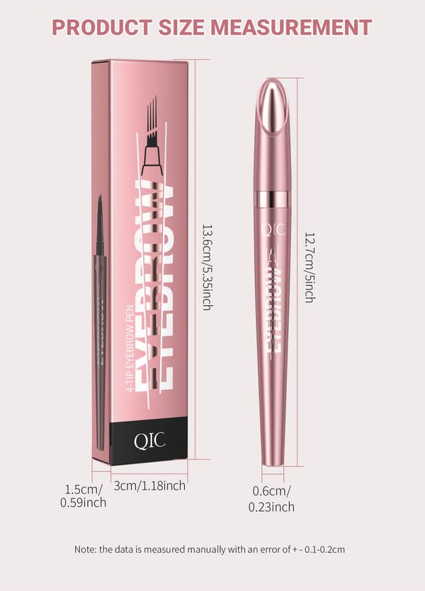Ögonbrynspenna Microblading - Ögonmakeup Ögonbrynspenna Micro 4-punkts Brynspenna light brown