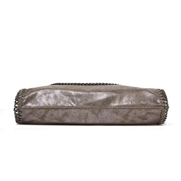 Dames Kæde Luksus Håndtaske Kæde Blød Taske Silver Grey