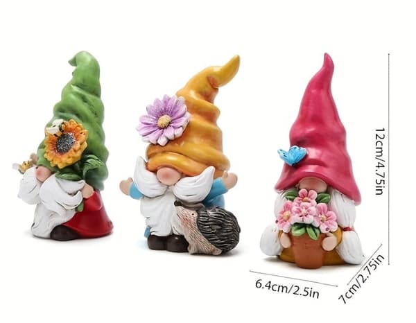 Havefigur til Haven, Resin Havefigur Udendørs Dekoration Red