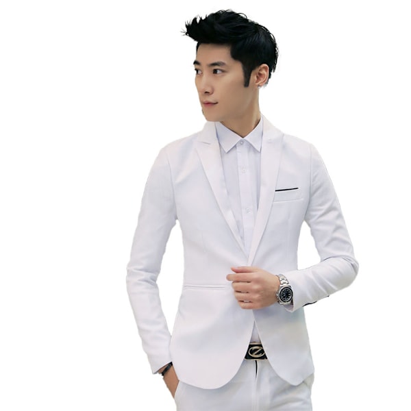 Miesten Slim Fit Business Casual -takki Red XS
