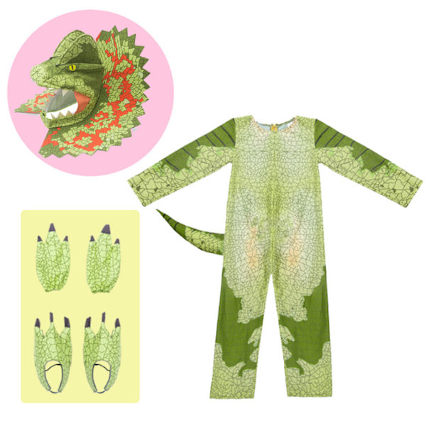 Dinosaurie kostym för barn Jumpsuit Halloween kostym M