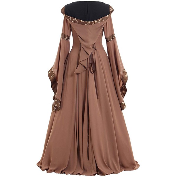 Klänningar i viktoriansk renässans för kvinnor light brown 4XL
