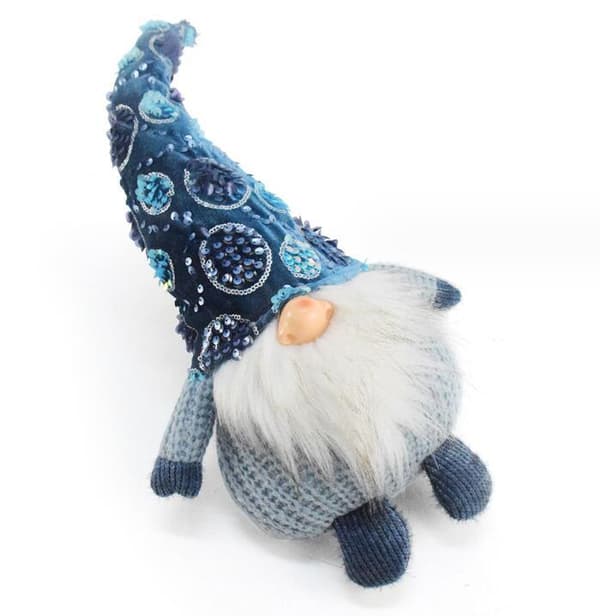 Blå Sekvens Ansigtsløs Dukke Figur Ornament Blue
