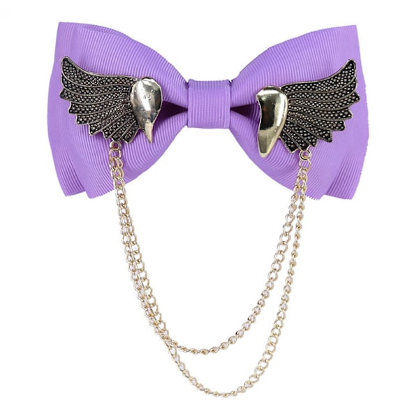 Vintage Butterfly Sløjfer til Mænd Vinger Kæde Færdigbundne Sløjfer Purple