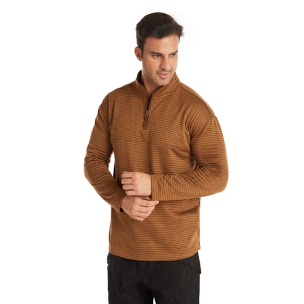 Herrsportskjortor Långärmade löpartoppar khaki XXL