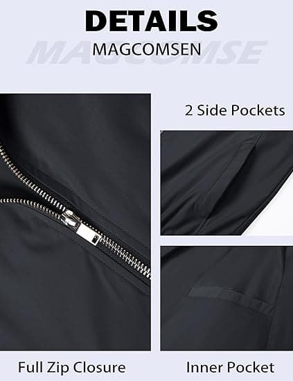 Herrar Casual Pilot Full Zip Jacka Black M