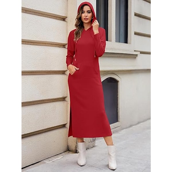 Naisten Hupparimekko Taskuilla Red M