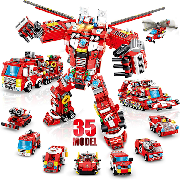 836-dels Robotbyggset för Pojkar Red